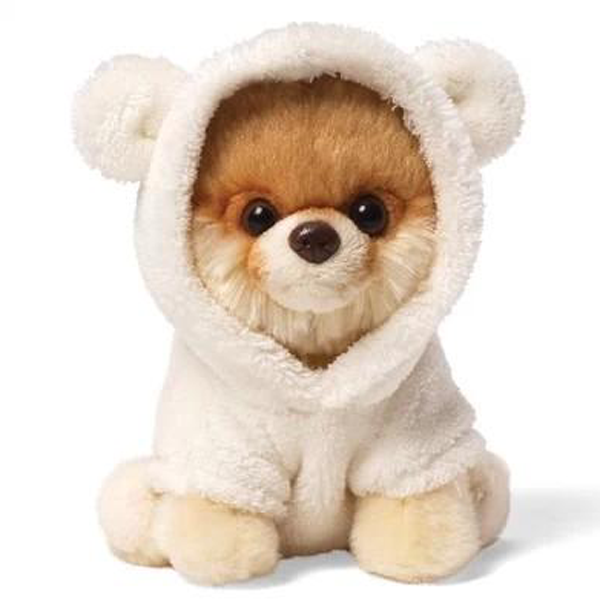 Cute plush dog with hat